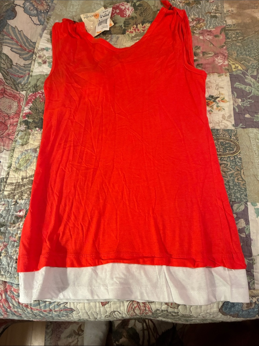 Energie Bright orange Ruffle-Shoulder Tank with Ring Detail - Picture 6 of 6
